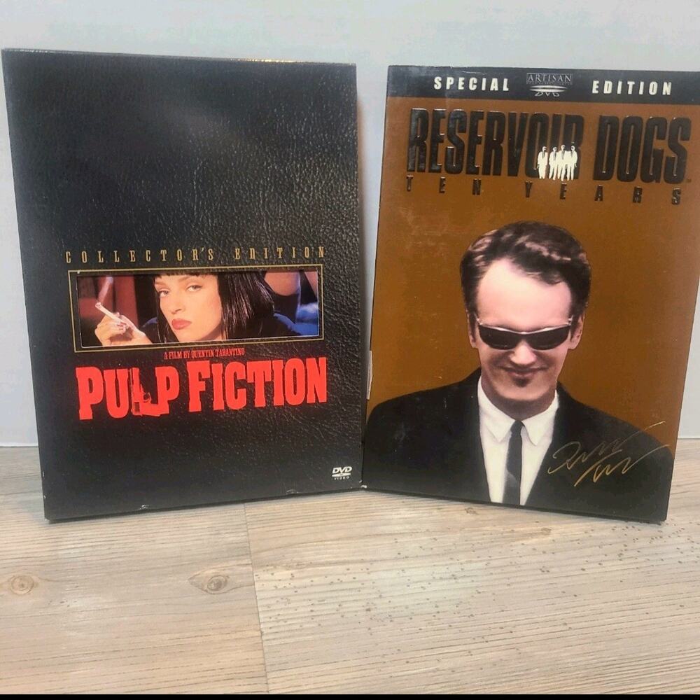 Quentin Tarantino DVD Lot Pulp Fiction Collectors Edition Reservoir Dogs 10 Year